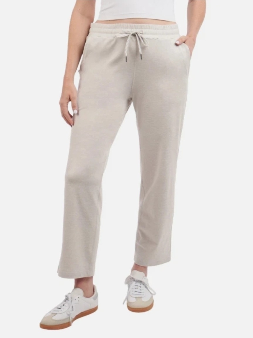 Kirkland Signature Women's Lightweight Crop Pants, Gray, Size XL ( 301B09 )